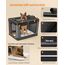 Feandrea Hundebox faltbar, 106,7 cm Transportbox für große Hunde, Hundetasche, Oxford-Gewebe, mit 4 Türen aus Netzstoff, Griffen, Taschen für Futter und Wasserflasche, tintenschwarz PDC021B01
