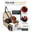 HELDENWERK Extra Stabiler Hunde Autositz -Verstärkte Wände und 5 Gurte - Wasserdichter Hundeautositz für Rück- und Vordersitz (Beige, Standardgröße)