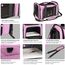 TOFFCAEA Transporttasche für Katze Hund, Hundetransportbox, Faltbare Katzentransportbox, tragbar, 5kg Katzen Hunde Tragebox, für mittelgroße Hunde, Katze (M, Rosa)