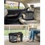 Feandrea Hundebox faltbar, 60 cm Transportbox für kleine Hunde, Hundetasche, Oxford-Gewebe, mit 4 Türen aus Netzstoff, Griffen, Taschen für Futter und Wasserflasche, tintenschwarz PDC016B01