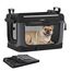 Feandrea Hundebox faltbar, 60 cm Transportbox für kleine Hunde, Hundetasche, Oxford-Gewebe, mit 4 Türen aus Netzstoff, Griffen, Taschen für Futter und Wasserflasche, tintenschwarz PDC016B01