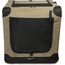 Amazon Basics 2 türige Tragbar weich faltbar käfig für Hund oder Katze, S (66 x 46 x 46 cm), Braun
