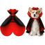 HSSPYY Karneval Hundekostüm Größe – Vampir Umhang mit Stehkragen & Doppelverschluss – Robust, Bequem & Ideal für Fasching, Umzug & Fotos - M (50 cm)