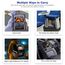 Lekespring Erweiterbar Katzenrucksack Hunderucksack für Katzen Hunde bis 8kg, Groß Katzen Rucksack Faltbare Haustier Rucksack mit Innerer Sicherheitsleine und Haustiermatte, Blau Gestreift