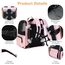 Lekespring Katzen Rucksack Hunderucksack für Große Katzen Hunde bis 12kg, Erweiterbar Faltbare Haustier Rucksack mit Innerer Sicherheitsleine und Haustiermatte, Rosa -XL