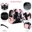 Lekespring Erweiterbar Katzenrucksack Hunderucksack für Katzen Hunde bis 8kg, Groß Katzen Rucksack Faltbare Haustier Rucksack mit Innerer Sicherheitsleine und Haustiermatte, Rosa