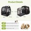 Lekespring Erweiterbar Katzenrucksack Hunderucksack für Katzen Hunde bis 8kg, Groß Katzen Rucksack Faltbare Haustier Rucksack, Schwarz