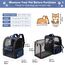 Lekespring Erweiterbar Katzenrucksack Hunderucksack für Katzen Hunde bis 8kg, Groß Katzen Rucksack Faltbare Haustier Rucksack mit Innerer Sicherheitsleine und Haustiermatte, Blau