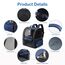 Lekespring Katzen Rucksack Hunderucksack für Große Katzen Hunde bis 12kg, Erweiterbar Faltbare Haustier Rucksack mit Innerer Sicherheitsleine und Haustiermatte, Blau -XL