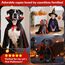 HSSPYY Karneval Hundekostüm Größe – Vampir Umhang mit Stehkragen & Doppelverschluss – Robust, Bequem & Ideal für Fasching, Umzug & Fotos - M (50 cm)
