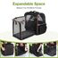 Lekespring Erweiterbar Katzenrucksack Hunderucksack für Katzen Hunde bis 8kg, Groß Katzen Rucksack Faltbare Haustier Rucksack, Schwarz
