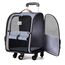 Lekespring Hunderucksack Katzenrucksack mit Trolley 2 in 1 bis 8 kg, Faltbare Hunderucksack Große Transportbox für kleine Hunde, Blau Gestreift-L