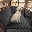 JOEJOY Hundedecke Auto Rückbank, Autoschondecke Hund Rücksitz mit Seitenschutz und Sichtfenster, Hundeschutz Wasserdicht Kratzfest, Hundesitz Auto Rückbank für die meisten Autos, LKWs & SUVs, Schwarz