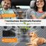 JOEJOY Hundedecke Auto Rückbank, Autoschondecke Hund Rücksitz mit Seitenschutz und Sichtfenster, Hundeschutz Wasserdicht Kratzfest, Hundesitz Auto Rückbank für die meisten Autos, LKWs & SUVs, Grau