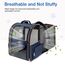 Lekespring Katzen Rucksack Hunderucksack für Große Katzen Hunde bis 12kg, Erweiterbar Faltbare Haustier Rucksack mit Innerer Sicherheitsleine und Haustiermatte, Blau -XL