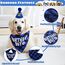 Hunde Geburtstag Hut Bandana Set, 3 Stücke Hunde Geburtstags Bandana Mütze mit 8 Bling Nummern, Hundegeburtstagsgeschenk, Hund Geburtstag Deko (Blau)