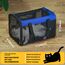 Conlun Katzentransportbox,Weiche Katzentransporttasche mit 4-seitigem Netz, Flugzeugtaugliche Katzentasche für Kleine&Mittelgroße Katze Kätzchen Welpen bis 6 Kg, Hundetransportbox Faltbar-M, Blau