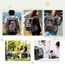 Lekespring Katzen Rucksack Hunderucksack für Große Katzen Hunde bis 12kg, Erweiterbar Faltbare Haustier Rucksack mit Innerer Sicherheitsleine und Haustiermatte, Grau-XL