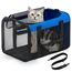 Conlun Katzentransportbox,Weiche Katzentransporttasche mit 4-seitigem Netz, Flugzeugtaugliche Katzentasche für Kleine&Mittelgroße Katze Kätzchen Welpen bis 6 Kg, Hundetransportbox Faltbar-M, Blau