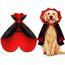 HSSPYY Karneval Hundekostüm Größe – Vampir Umhang mit Stehkragen & Doppelverschluss – Robust, Bequem & Ideal für Fasching, Umzug & Fotos - L(60 cm)