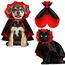HSSPYY Karneval Haustierkostüm Größe S – Vampir Umhang mit Stehkragen & Doppelverschluss – Robust & Bequem für Fasching, Umzug & Fotos - S (40 cm)