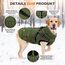 Woiil Hundemantel Hundejacke Wintermantel für Grosse Hunde, Hundemantel Winter mit Geschirr, Hunde Wintermantel Ärmellose Gepolsterte Weste Wasserdicht Warme Reflektierend, Armeegrün XL