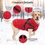 Woiil Hundemantel Hundejacke Wintermantel für Kleine Hunde, Hundemantel Winter mit Geschirr, Hunde Wintermantel Kostüm Ärmellose Baumwolle Gepolsterte Weste Wasserdicht Warme Reflektierend, Rot XS