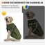 Woiil Hundemantel Hundejacke Wintermantel für Grosse Hunde, Hundemantel Winter mit Geschirr, Hunde Wintermantel Ärmellose Gepolsterte Weste Wasserdicht Warme Reflektierend, Armeegrün XL