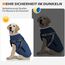 Woiil Hundemantel Hundejacke Wintermantel für Grosse Hunde, Hundemantel Winter mit Geschirr, Hunde Wintermantel Ärmellose Baumwolle Gepolsterte Weste Wasserdicht Warme Reflektierend, Navyblau XL