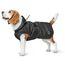 HUNTER Hundemantel UPPSALA 45, Farbe: schwarz, 2in1 Design mit herausknüpfbarem Innenfutter, wasserabweisend, reflektierende Paspeln, geschlossene Bauchseite, optimaler Sitz, Größe: 45