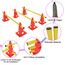 ACXIN 6er Sports Steckhürdenset 12 Kegel + 6 Stangen Agility Hürden Steckhürden Set, Koordinationstraining für Kinder Hunde Teamsport Fussball, Multifunktionskegel | Höhe: 32 cm | Stange: 100 cm