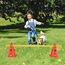 ACXIN 6er Sports Steckhürdenset 12 Kegel + 6 Stangen Agility Hürden Steckhürden Set, Koordinationstraining für Kinder Hunde Teamsport Fussball, Multifunktionskegel | Höhe: 32 cm | Stange: 100 cm
