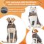 Jostift Mikrofaser Hunde Bademantel Badetuch, Hundebademantel Extra Saugfähig, Schnell Trocknender Hundebademantel, Hundehandtuch mit Verstellbaren Trägern für Große Mittel und Kleine Hunde(Grau, S)