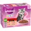 Whiskas Junior Katzennassfutter Klassische Auswahl in Sauce, 48 Portionsbeutel, 12x85g (4er Pack) – Hochwertiges Katzenfutter nass, für heranwachsende Katzen von 2 bis 12 Monaten