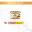 Gourmet Gold Zarte Häppchen in Sauce Katzenfutter nass, mit Lachs und Huhn, 12er Pack (12 x 85g)