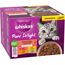 WHISKAS PURE DELIGHT Nassfutter in Gelee 24 x 85g Klassisches Ragout (4 Packungen) 48 Portionsbeutel