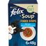 Felix Soup Tender Strips Suppe für Katzen, Fisch Sorten-Mix, 1 Packung (6 x 48g)