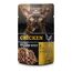 LEONARDO Frischebeutel [16x70g Chicken mit Fleischstreifen] Pulled Beef | Getreidefreies Nassfutter für Katzen | Alleinfuttermittel Katzenfutter