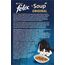Felix Katzennassfutter Soup Geschmacksvielfalt aus dem Wasser mit Kabeljau, Thunfisch, Scholle, 8er Pack (8 x 6 Beutel à 48g)