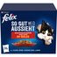 Felix So gut wie es aussieht Katzenfutter nass Geschmacksvielfalt vom Land in Gelee, Sorten-Mix, 4er Pack (4 x 24 Beutel à 85g)