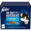 Felix So gut wie es aussieht Katzenfutter nass Geschmacksvielfalt aus dem Wasser in Gelee, Fisch Sorten-Mix, 4er Pack (4 x 24 Beutel à 85g)