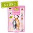 GranataPet DeliCatessen Lachs & Meeresfrüchte, Nassfutter für Katzen, Katzenfutter für Feinschmecker, Futter ohne Getreide & ohne Zuckerzusätze, 6 x 85 g