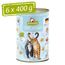 GranataPet DeliCatessen Lachs & Pute, Nassfutter für Katzen, Katzenfutter für Feinschmecker, Futter ohne Getreide & ohne Zuckerzusätze, 6 x 400 g