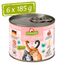 GranataPet DeliCatessen Lachs PUR, Nassfutter für Katzen, Futter ohne Getreide & ohne Zuckerzusätze, Katzenfutter mit hohem Fleischanteil & hochwertigen Ölen, 6 x 185 g