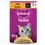 Whiskas 7+ Katzenfutter Geflügel in Sauce, 28x85g (1 Packung) – Hochwertiges Nassfutter ab dem 7. Lebensjahr in 28 Portionsbeuteln – Für die Bewahrung der Vitalität