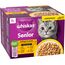 Whiskas 7+ Katzenfutter Geflügel Auswahl in Sauce, 24x85g (2 Packungen) – Hochwertiges Nassfutter ab dem 7. Lebensjahr in 48 Portionsbeuteln