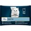 Gourmet Perle Duetto Katzenfutter nass, Fisch-Variationen, 12er Pack (12 x 4 Beutel à 85g)