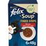Felix Soup Tender Strips, Suppe für Katzen, Geschmacksvielfalt vom Land, Rindfleisch, Huhn, Lamm, 8er Pack (8 x 6 Beutel à 48g)