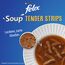 Felix Soup Tender Strips, Suppe für Katzen, Geschmacksvielfalt vom Land, Rindfleisch, Huhn, Lamm, 8er Pack (8 x 6 Beutel à 48g)