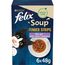 Felix Soup Tender Strips, Suppe für Katzen, Gemischte Vielfalt, 8er Pack (8 x 6 Beutel à 48g)
